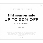 Mango: Mid Season Sale up to 50% off Mango: Mid Season Sale up to 50% off