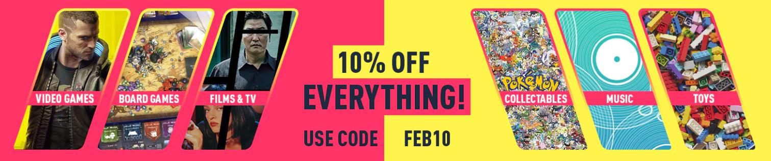 365games: 10% off of everything - games, games accessories