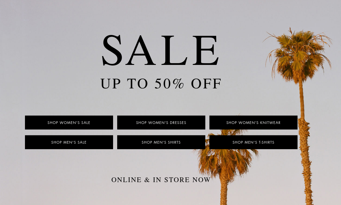 AllSaints: Sale up to 50% off leather jackets, clothing and accessories