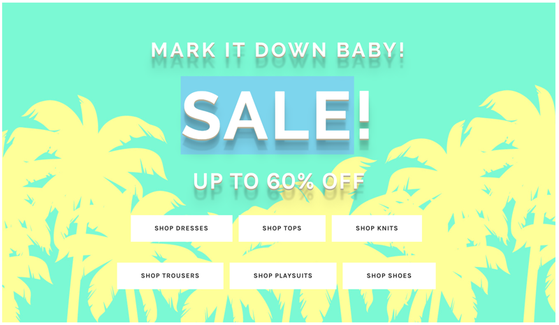 Blue Vanilla: Sale up to 60% off dresses, tops, knits, trousers, playsuits and shoes