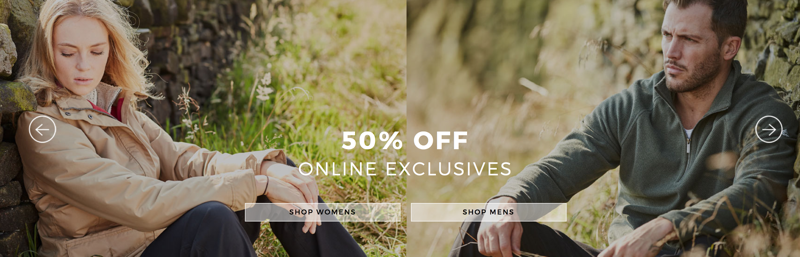 Craghoppers: 50% off womens and mens clothing