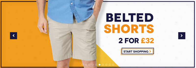 Charles Wilson: 2 for £32 on belted shorts