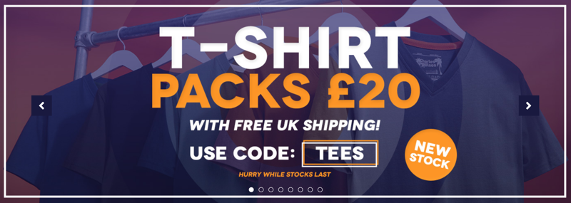 Charles Wilson: t-shirt packs for £20