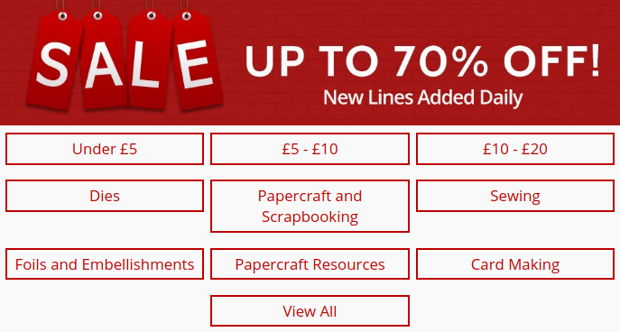 Create and Craft: Sale up to 70% off dies, papercraft and scrapbooking, sewing, foils and more