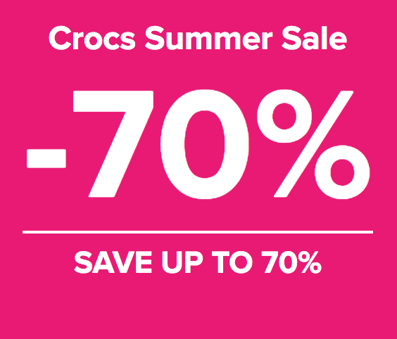 Crocs: Summer Sale up to 70% off shoes, sandals and clogs
