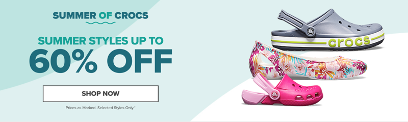 Crocs Crocs: up to 60% off shoes, sandals and clogs