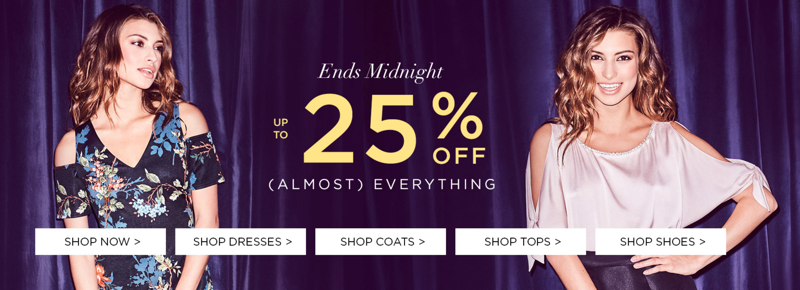 Dorothy Perkins: up to 25% off everything