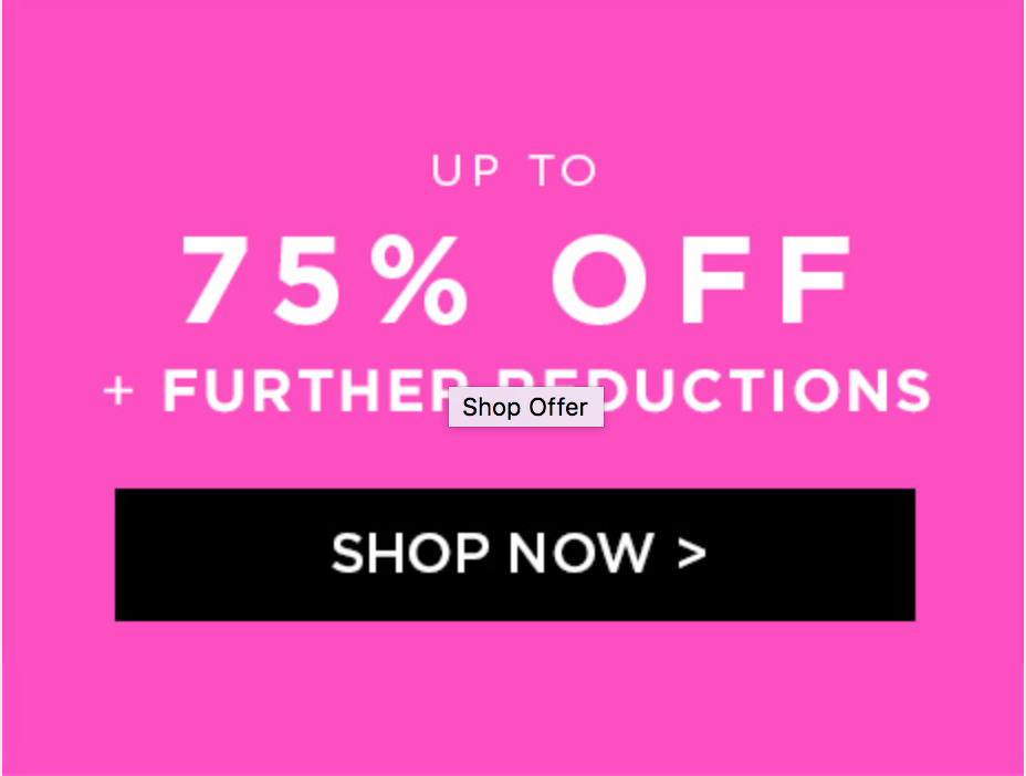 Dorothy Perkins: Sale up to 75% off accessories, bags, shoes and clothing