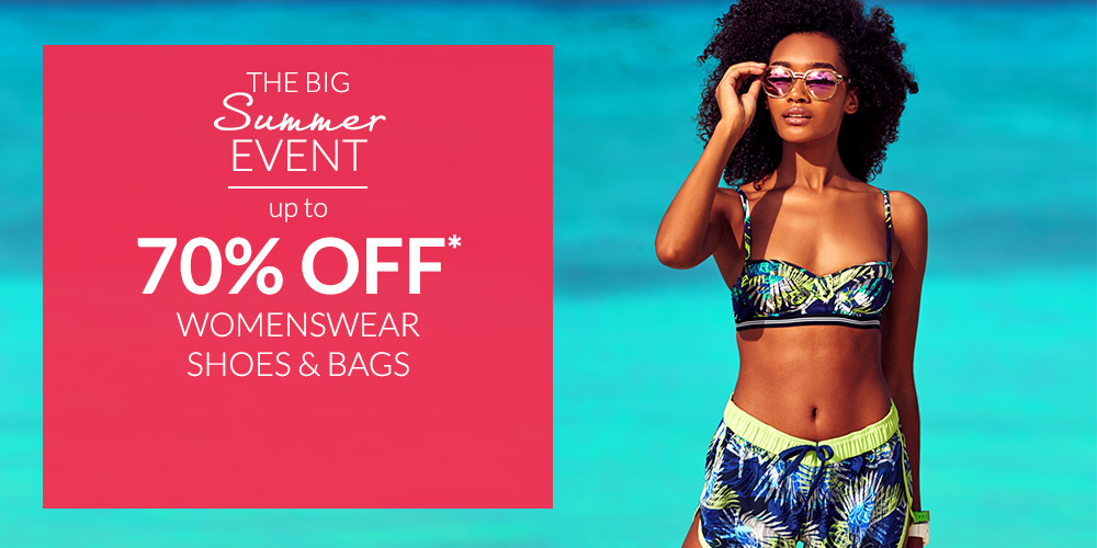Debenhams: Summer Sale up to 70% off womenswear, swimwear, shoes and bags