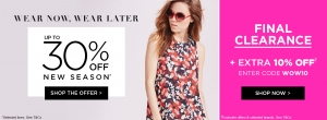 Dorothy Perkins: up to 30% off for new seasons