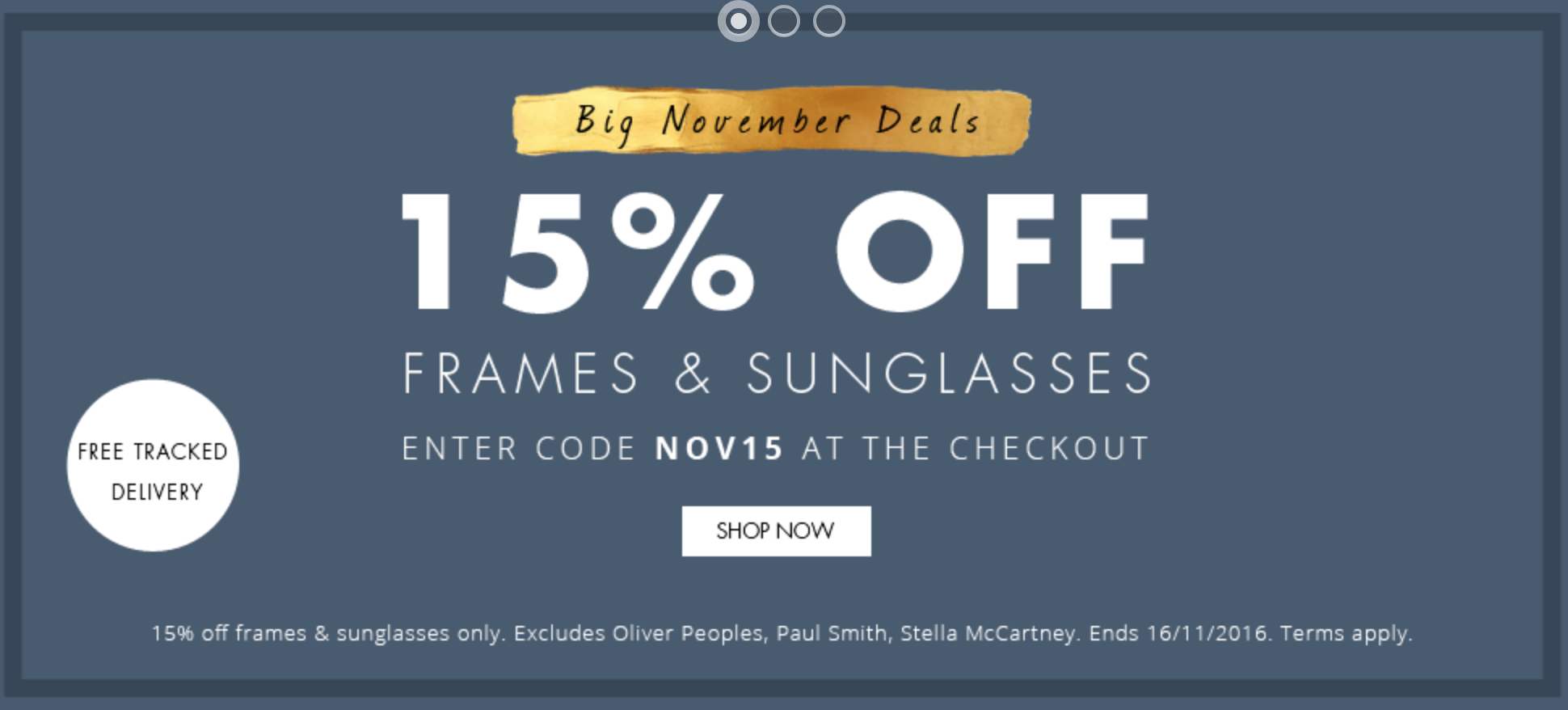 Eye Wear Brands: 15% off frames & sunglasses