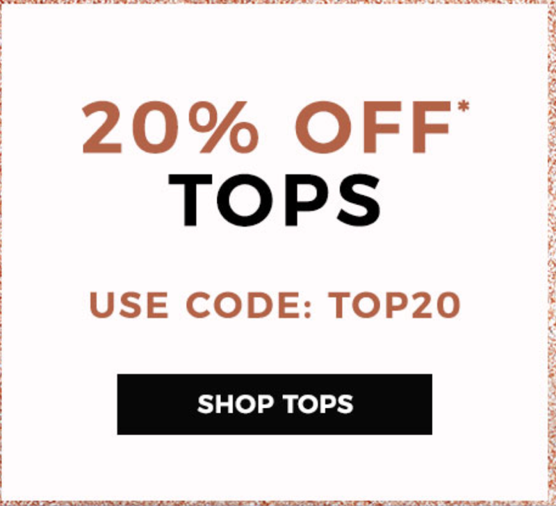 Evans Clothing: 20% off tops