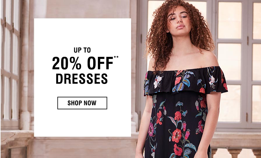 Evans Clothing Evans Clothing: up to 20% off dresses