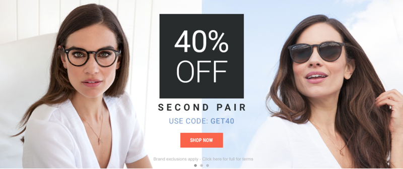 Eyewearbrands.com: 40% off second pair of sunglasses