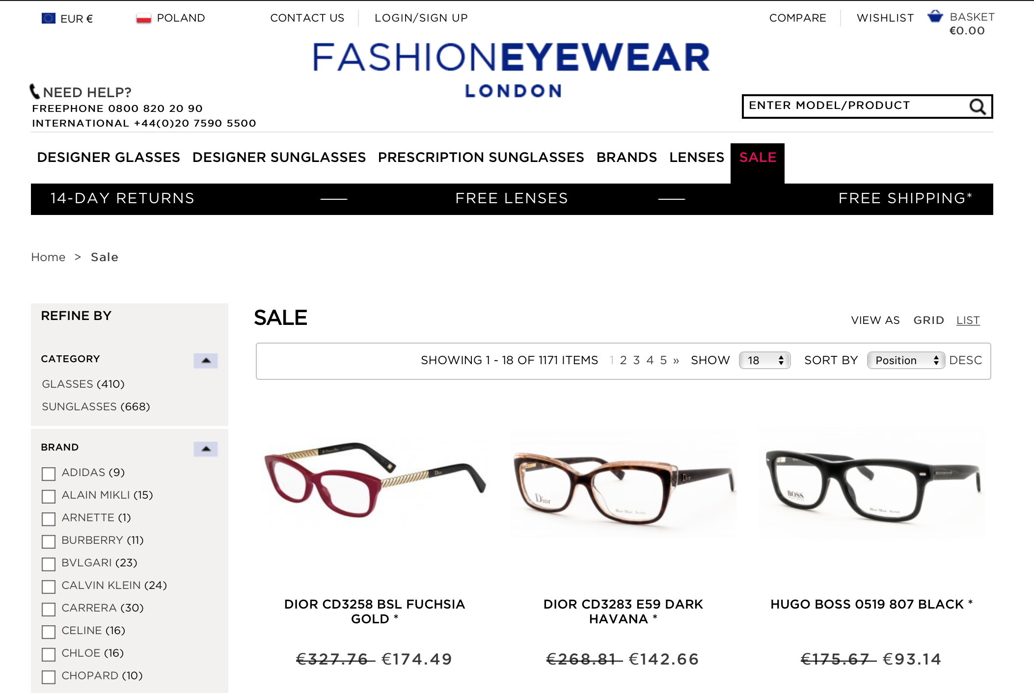 Fashion Eye Wear: Sale up to 50% off sunglasses