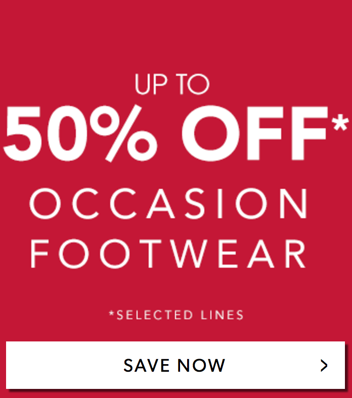 Fifty Plus: Sale up to 50% off occasion footwear
