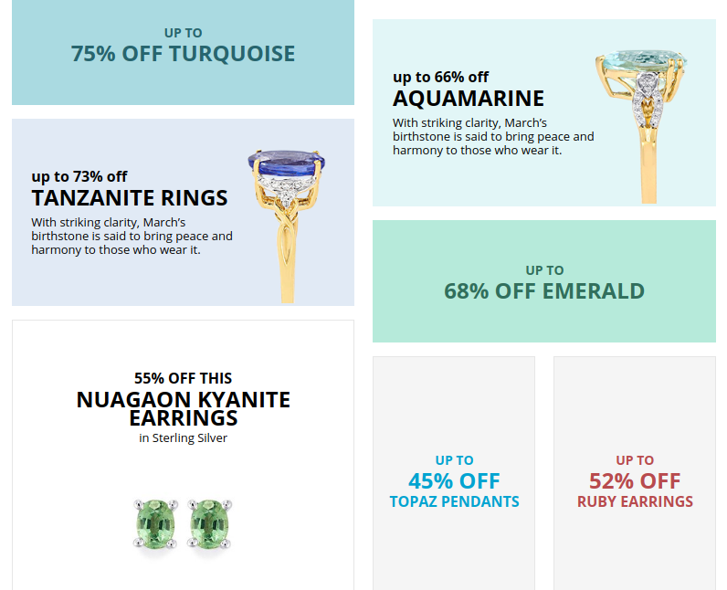 Gemporia: Sale up to 75% off gemstones jewellery