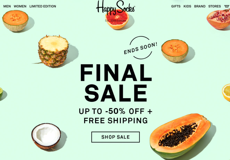 Happy Socks: sale up to 50% off