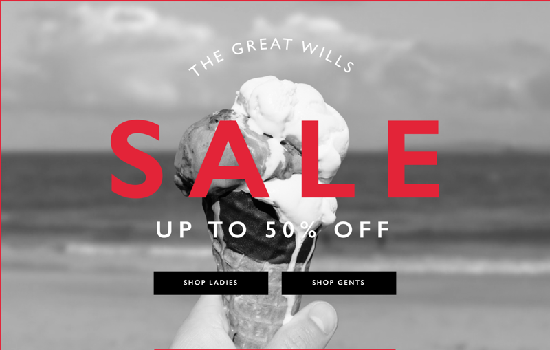 Jack Wills: Sale up to 50% off ladies and gents fashion