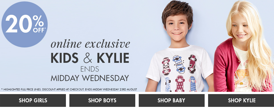 M&Co: 20% off kids & kylie