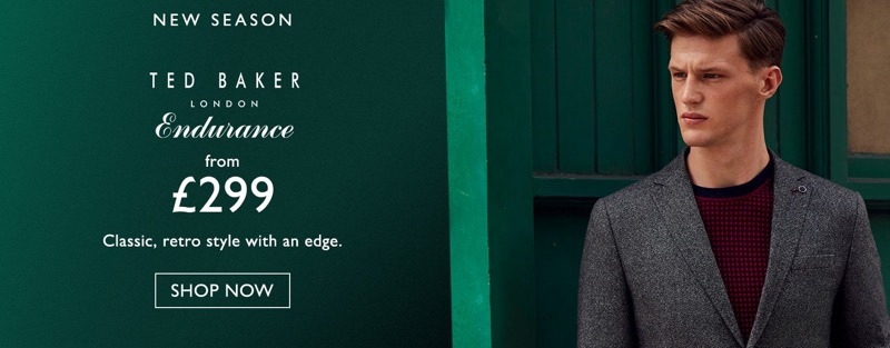 Moss Bros Moss Bros: Ted Baker Endurance collection from £299