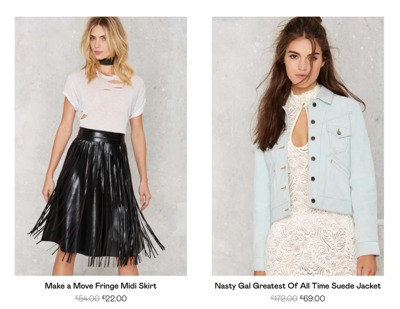 Nasty Gal: sale up to 60% off
