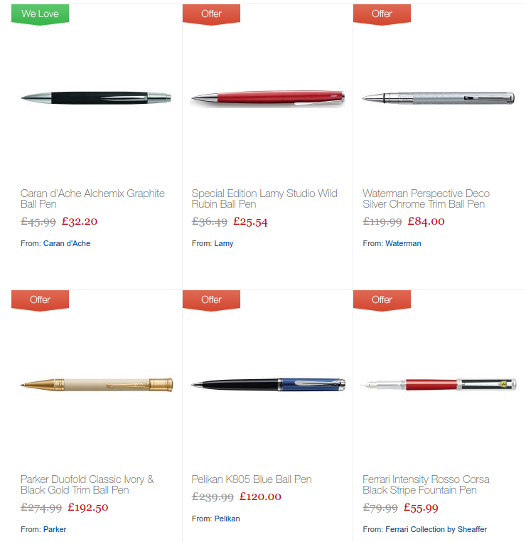 The Pen Shop: Sale up to 50% off many items