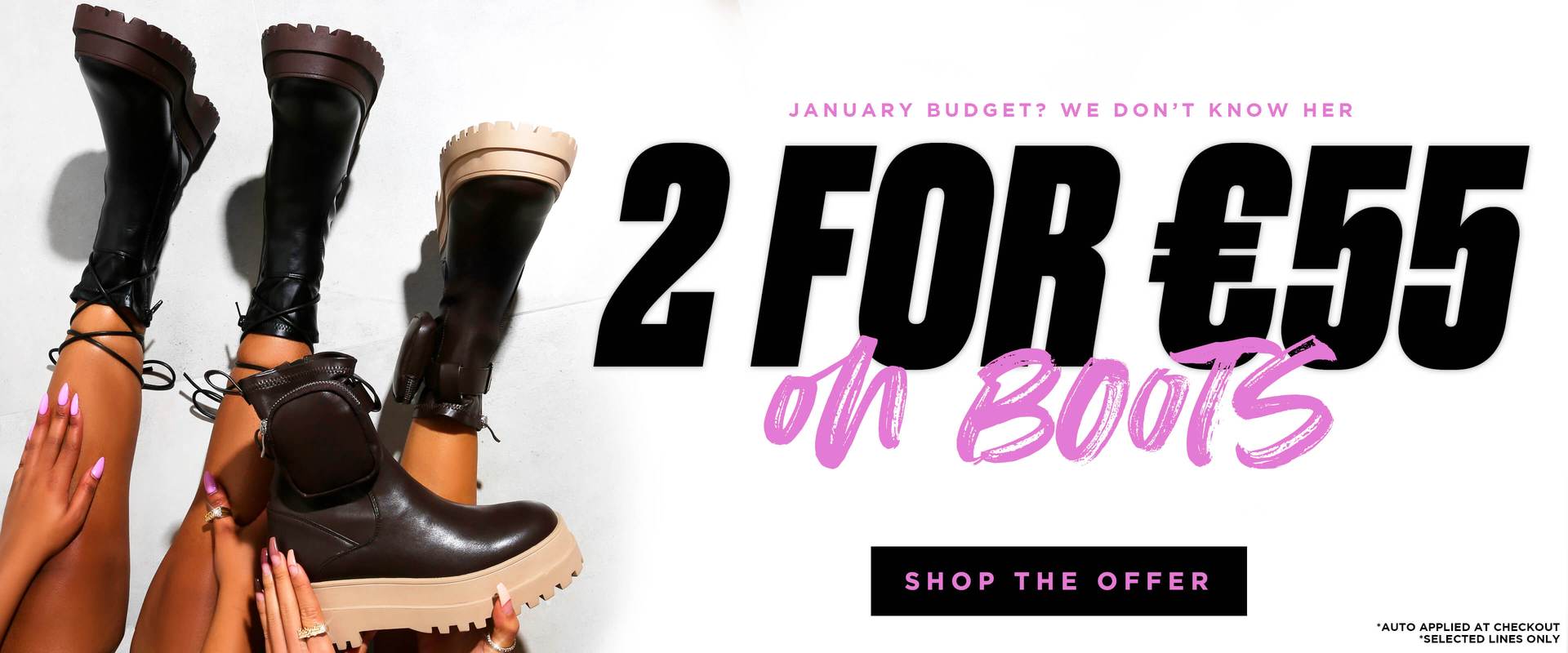 Public Desire: 2 pairs of women's boots for £55