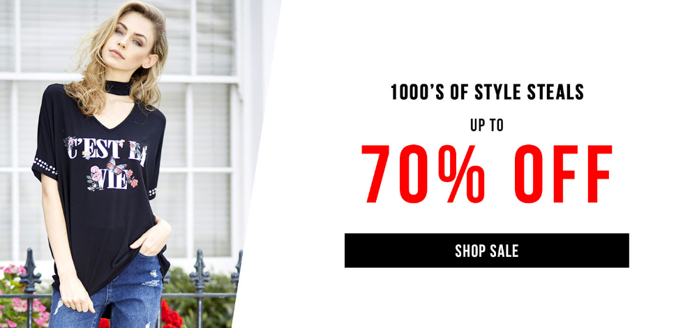 Select Fashion: Sale up to 70% off clothing, shoes and accessories