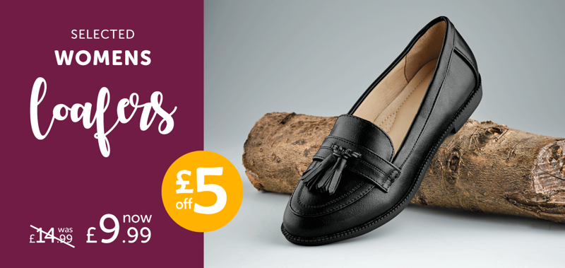 Shoe Zone: selected womens loafers £9.99