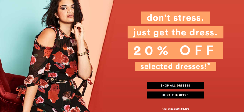 Simply Be: 20% off dresses collection