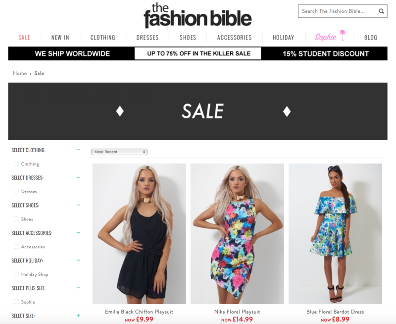 The Fashion Bible: Sale up to 67% off clothing