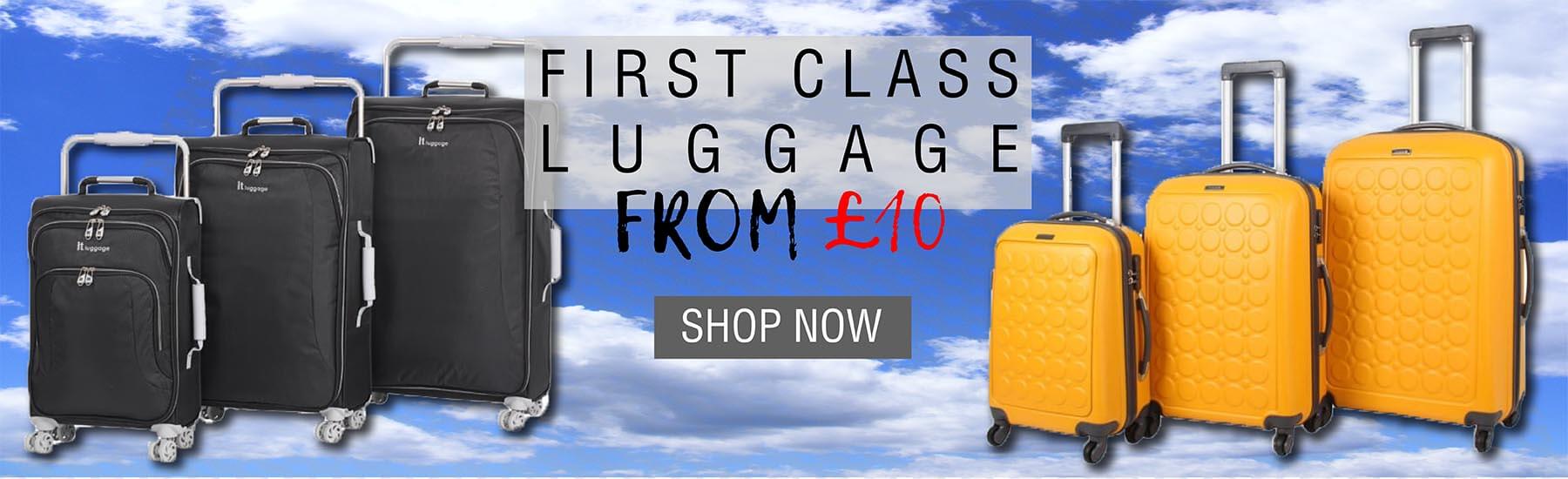 TJ Hughes: first class luggage from £10