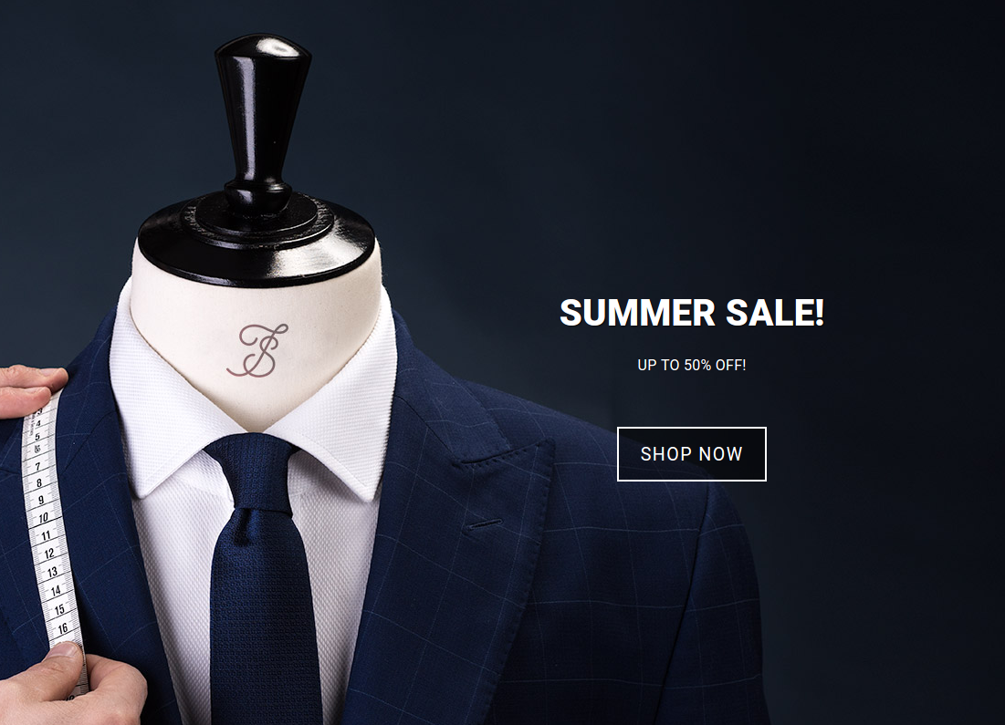 Tailor Store Tailorstore: Summer Sale up to 50% off suits, shirts, trousers, knits & polos, outerwear and accessories