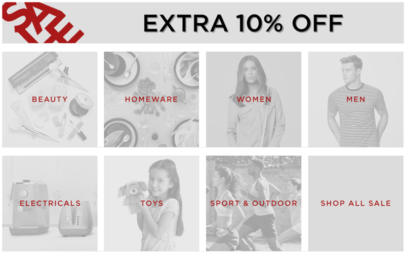 The Hut: extra 10% off beauty, homewear, fashion, electricals, toys, sport&outdoor