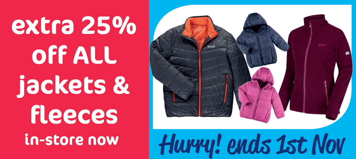 The Original Factory Shop: extra 25% off all jackets and fleeces