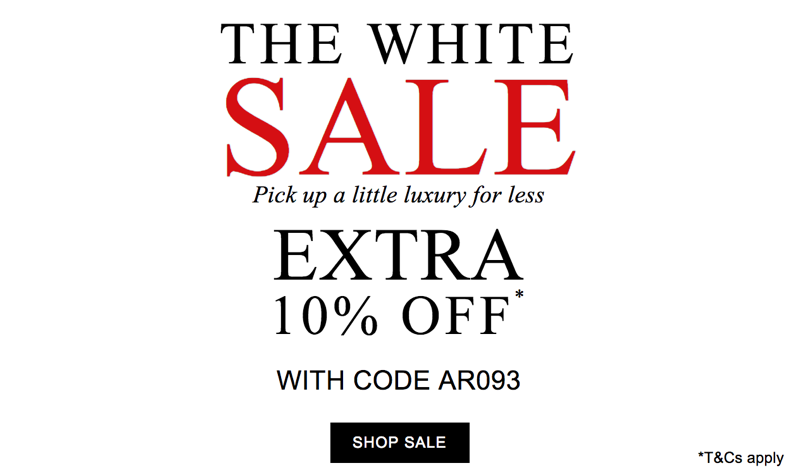 The White Company: extra 10% off clothing, furniture and home accessories