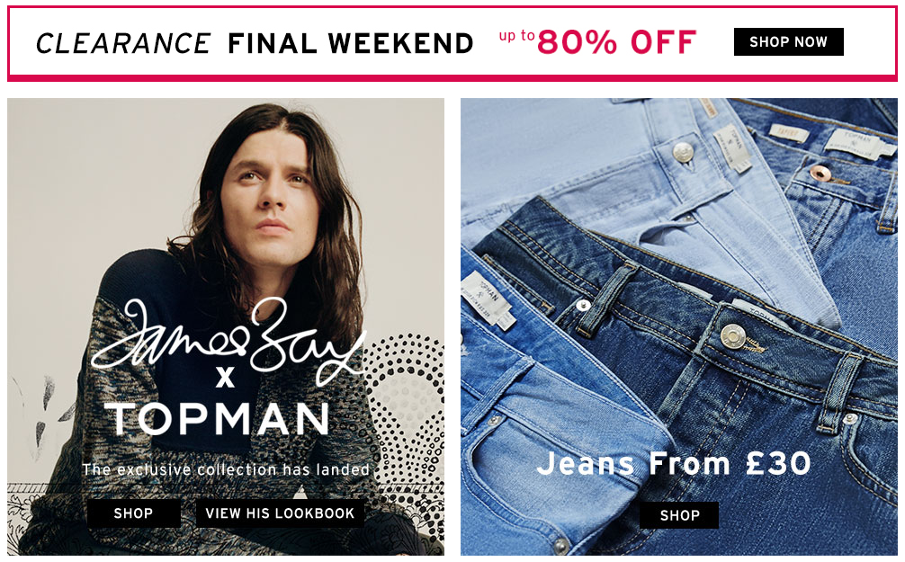 Topman Topman: Sale up to 80% off mens clothing, shoes and accessories