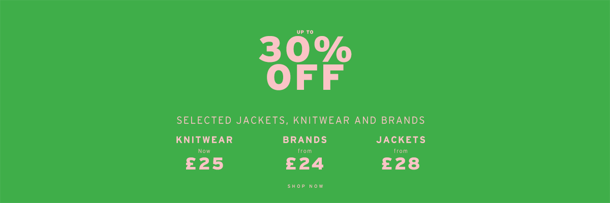 Topman Topman: up to 30% off selected jackets, knitwear and brands