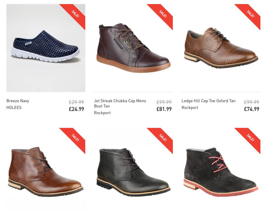 tReds: Sale up to 50% off womens, mens and kids shoes