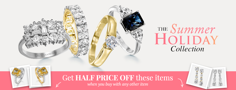 Tru Diamonds: Sale 50% off selected jewellery from the Summer Holiday Collection