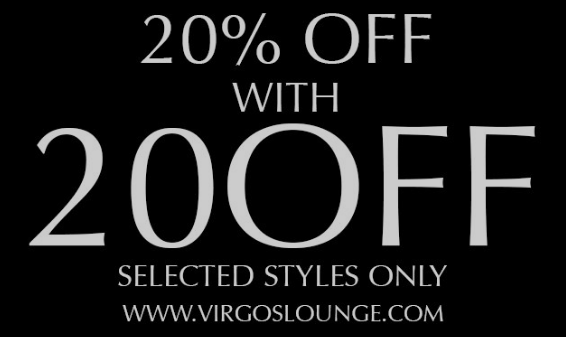 Virgos Lounge: 20% off clothing, shoes and accessories