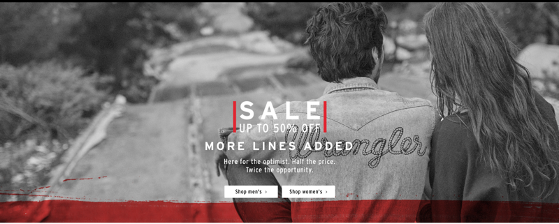 Wrangler: sale up to 50% off