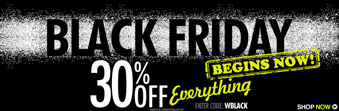 Black Friday Bargain Crazy: 30% off everything
